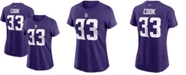 Nike Women's Dalvin Cook Purple Minnesota Vikings Name Number T-shirt